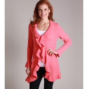 EUC. Ruffle cable Lilly Pulitzer XL Cardigan